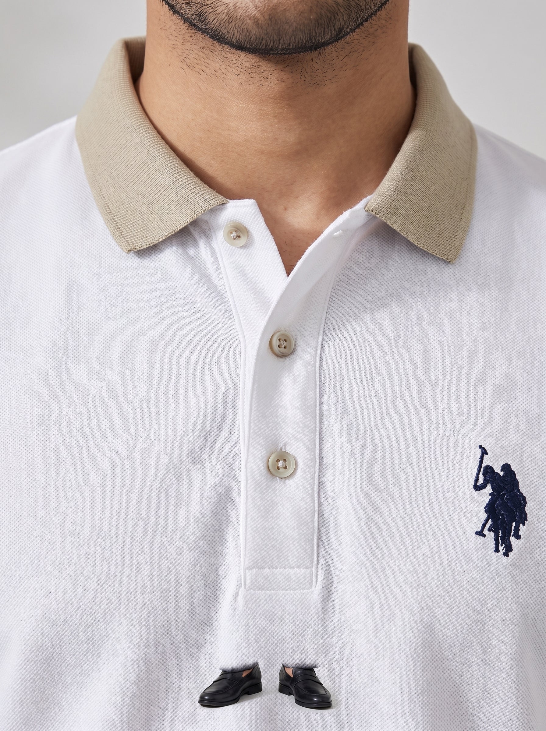 White polo shirt