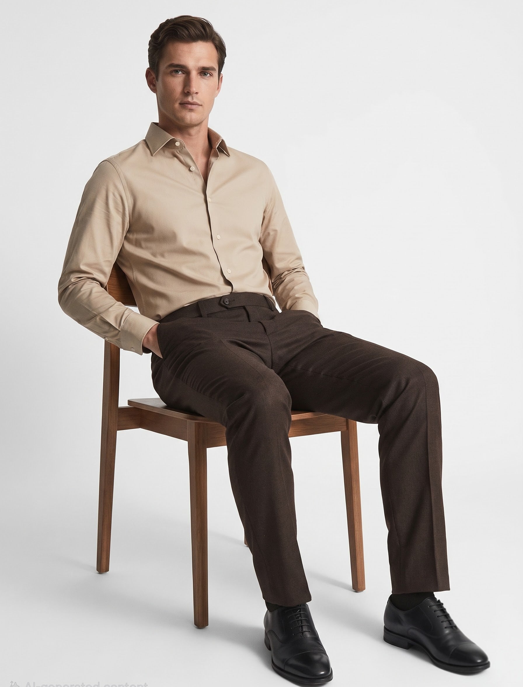 Coffee formal trouser