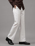 White bootcut trouser