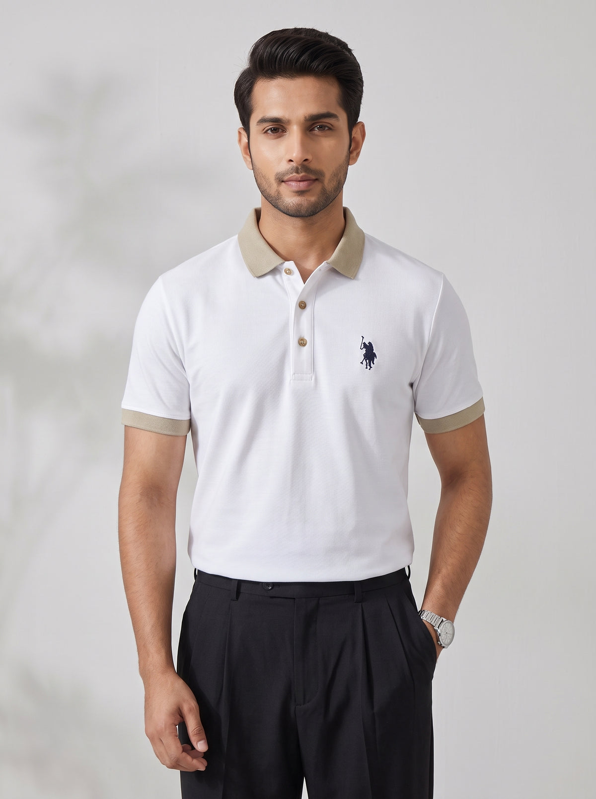 White polo shirt