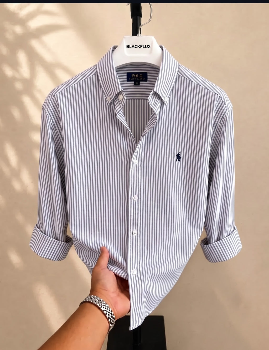 Grey stripe shirt