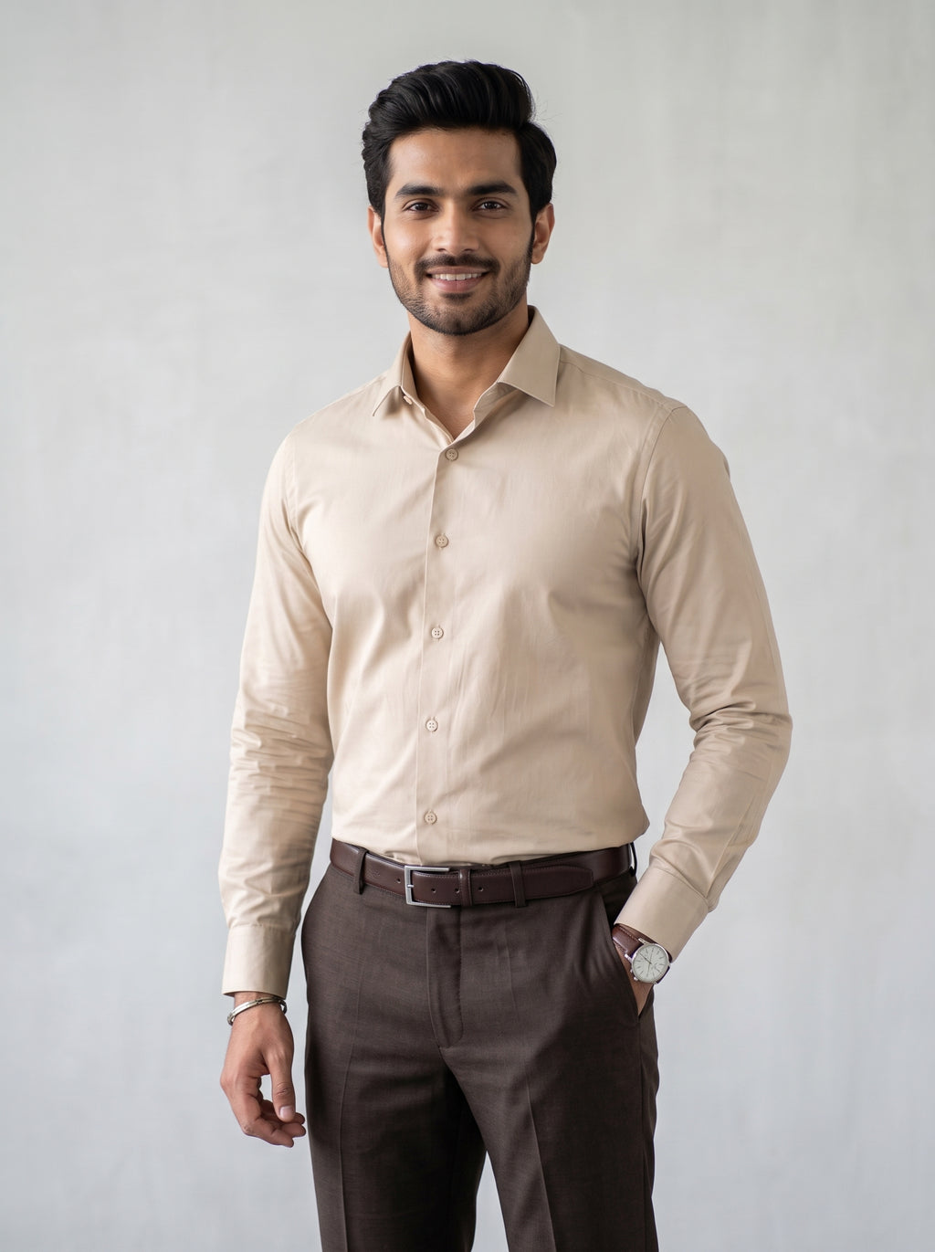 Beige formal shirt