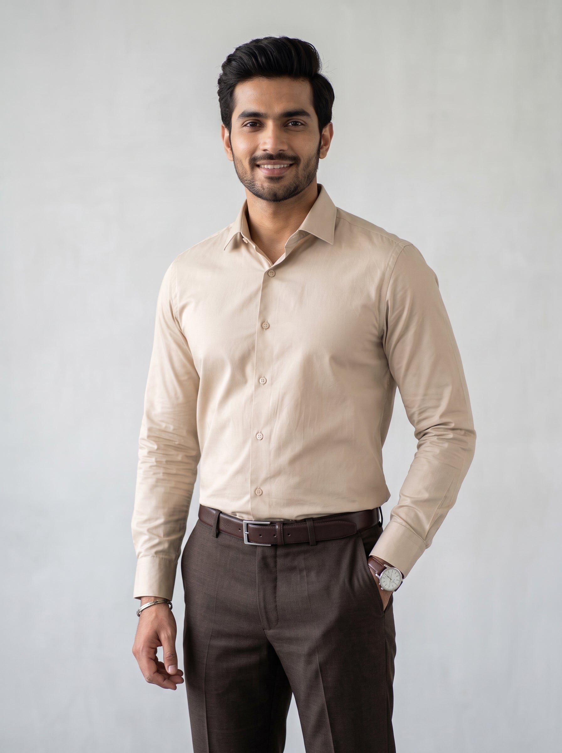 Beige formal shirt