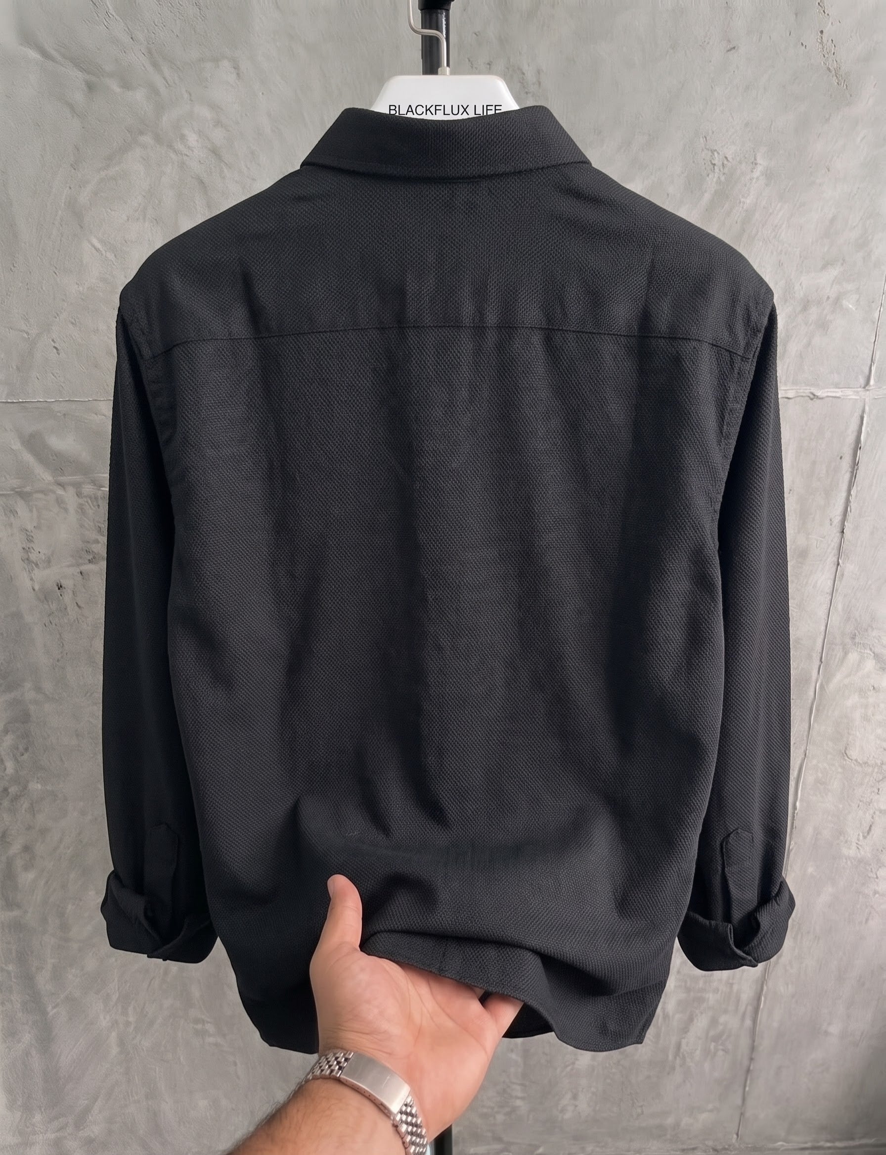 Black oxford shirt