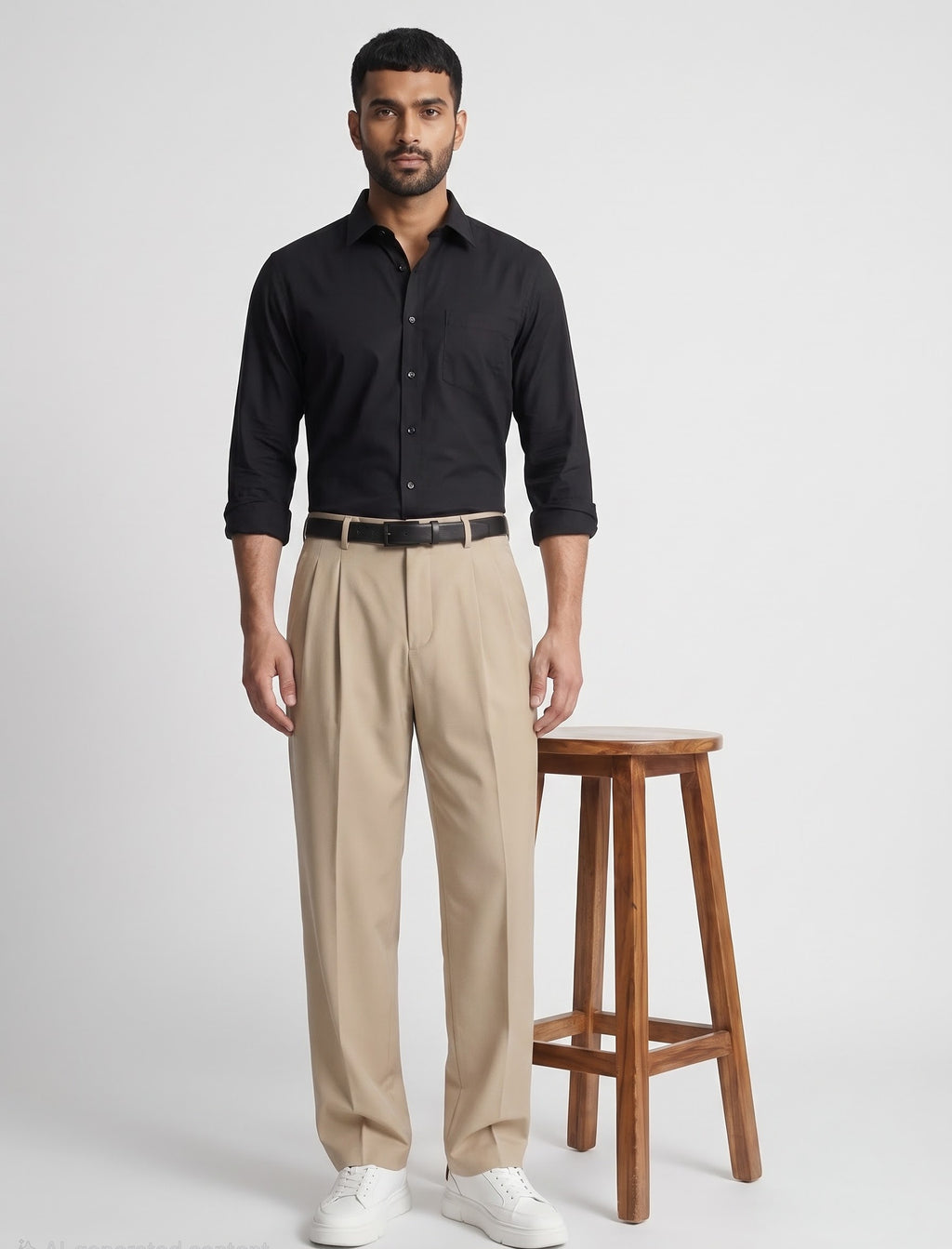 Beige korean trouser