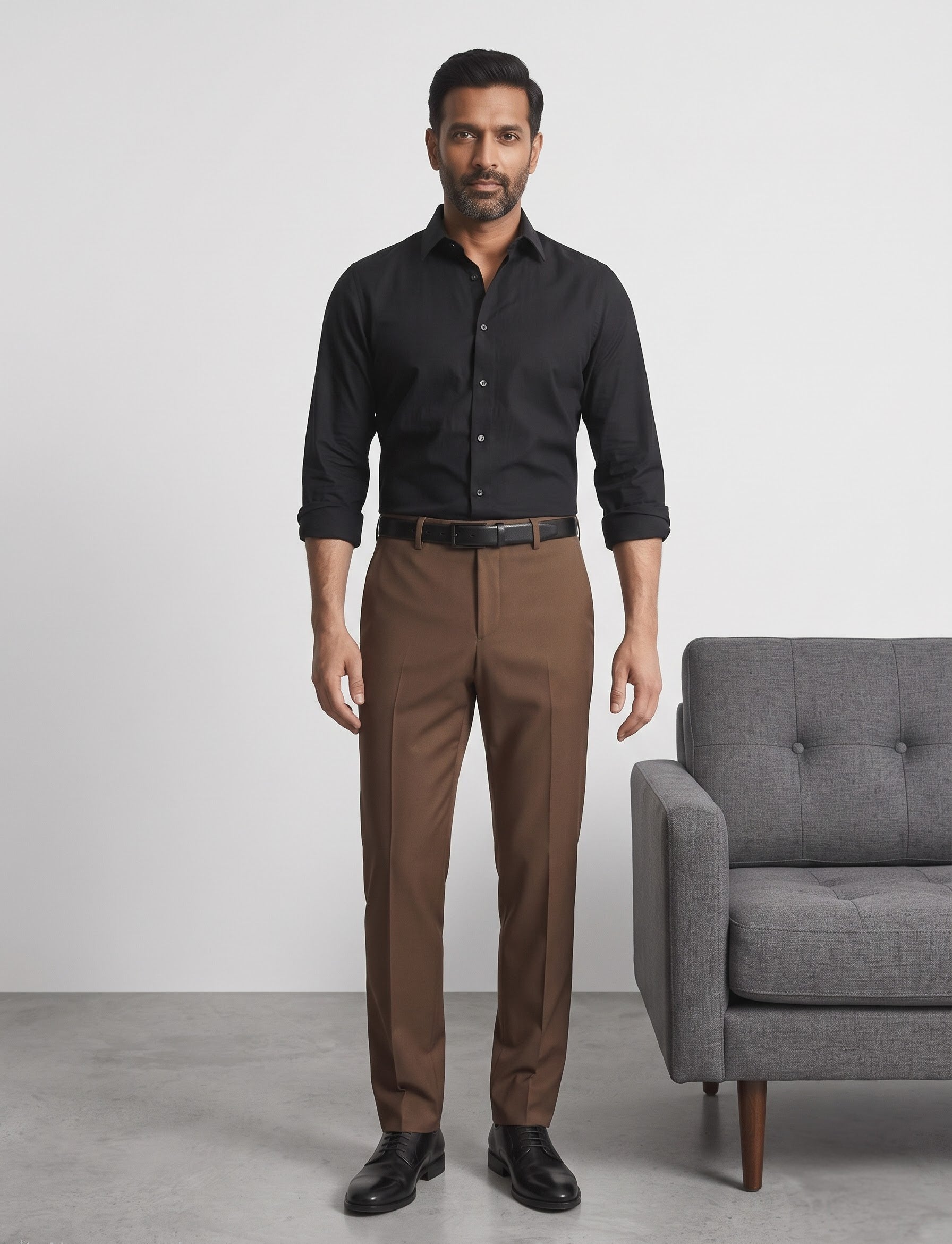 Brown formal trouser