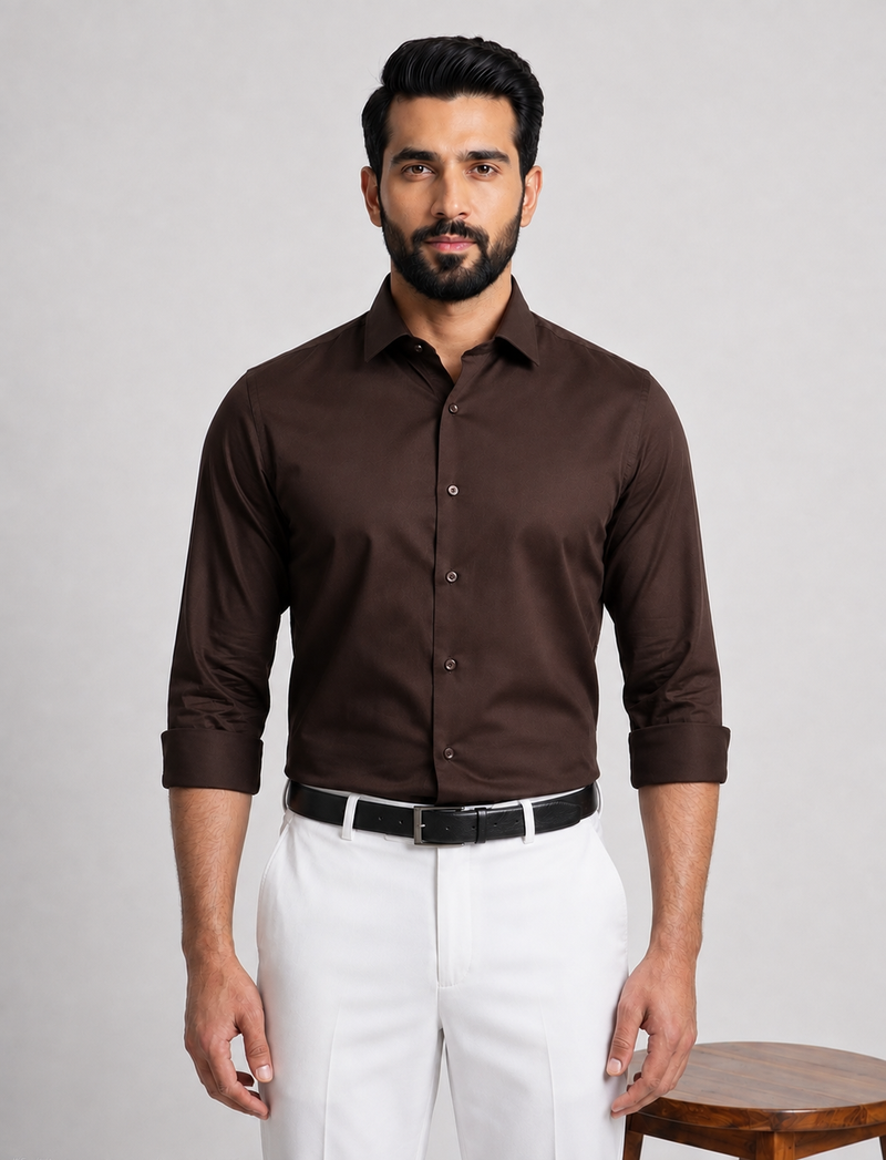Dark Brown formal shirt