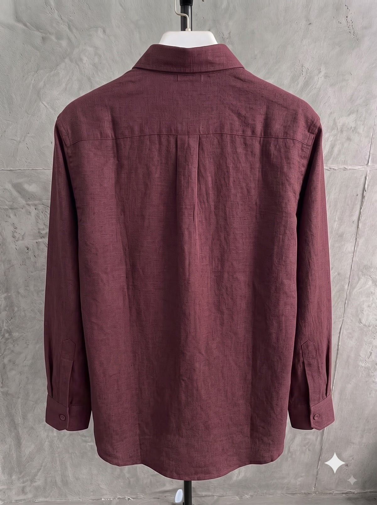 Wine Linen Shirt