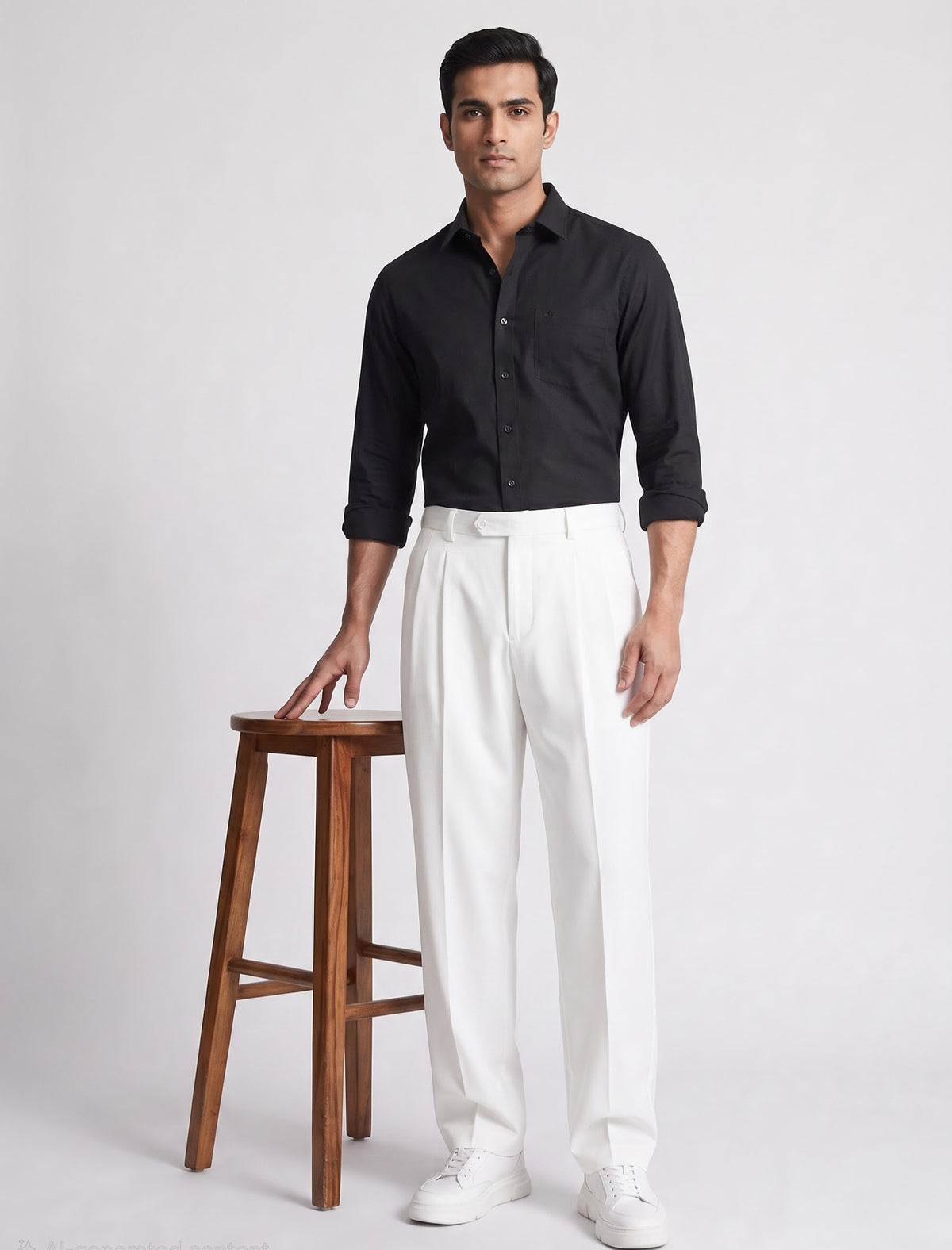 White Korean pant
