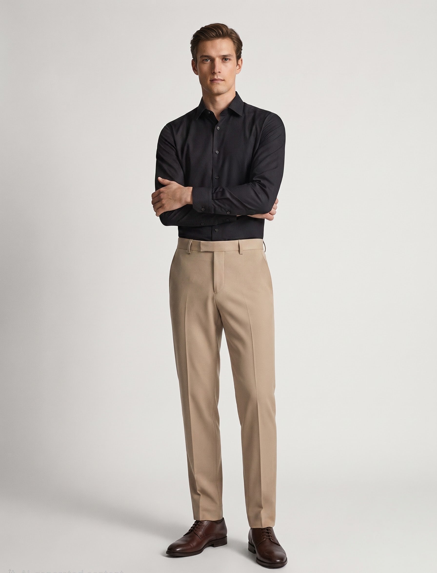 Beige formal trouser