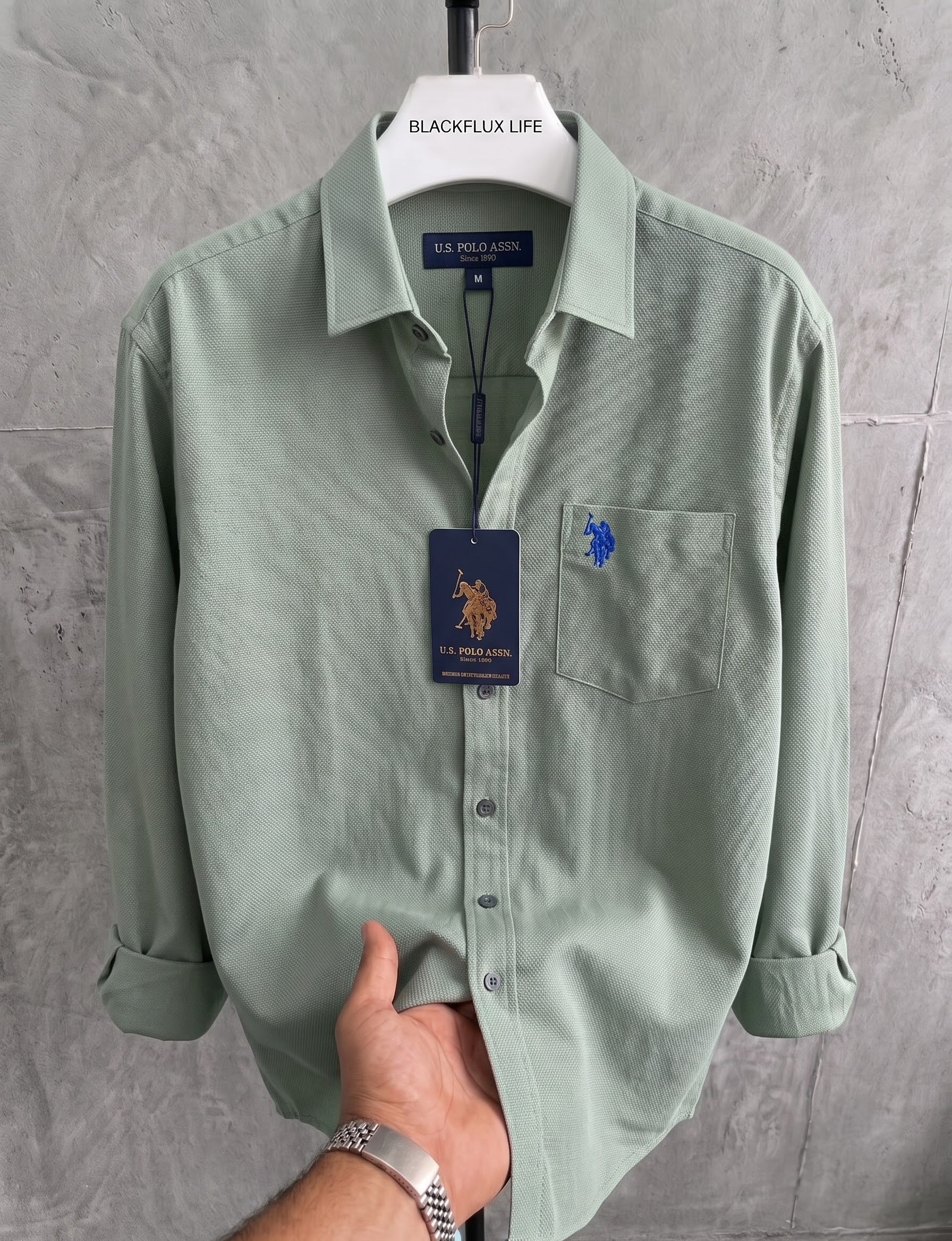 Sagegreen oxford shirt