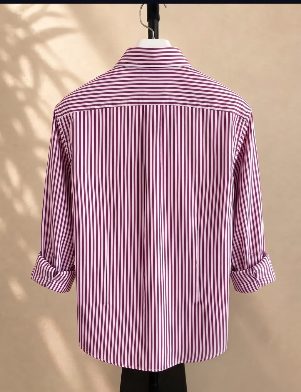Maroon stripe shirt