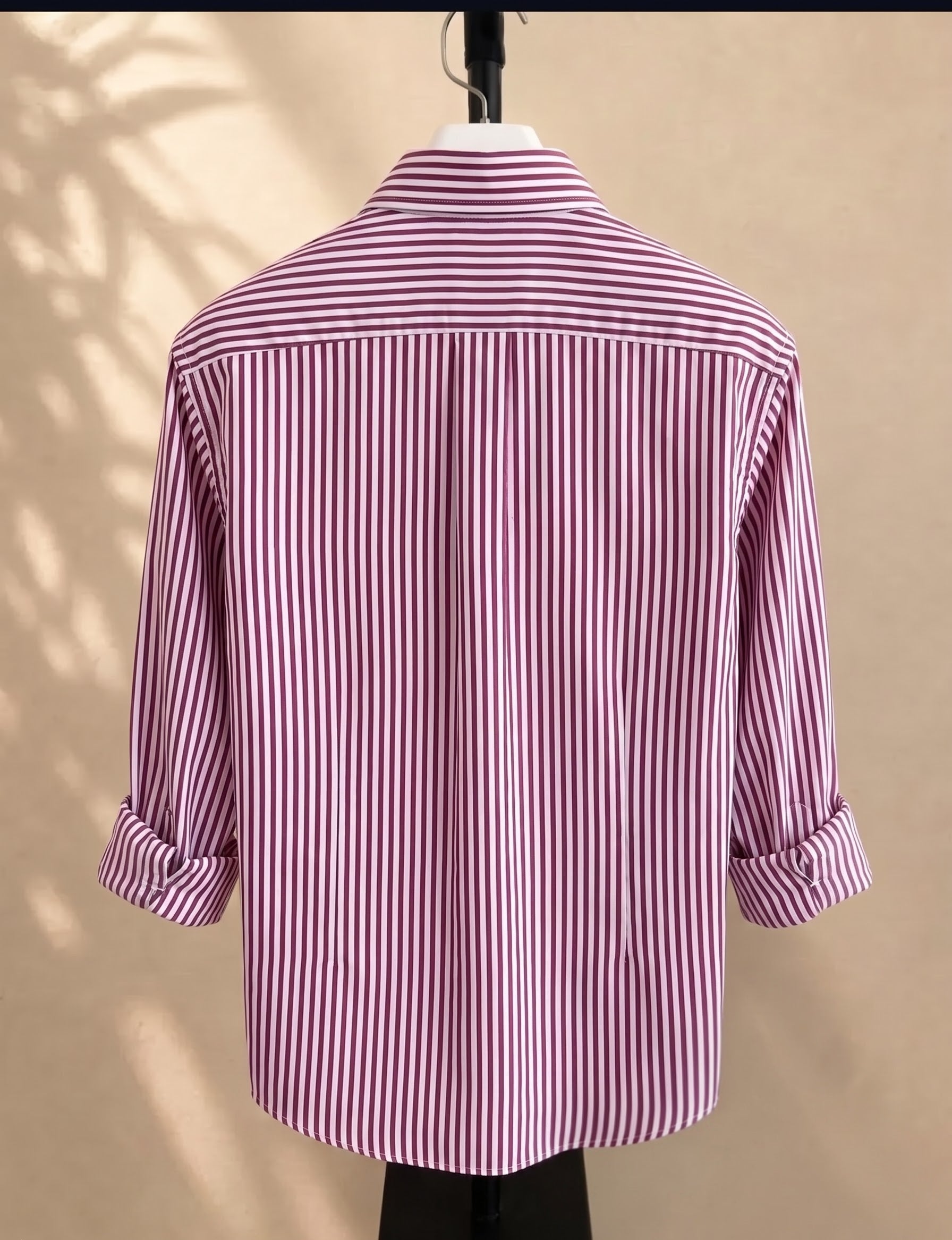 Maroon stripe shirt