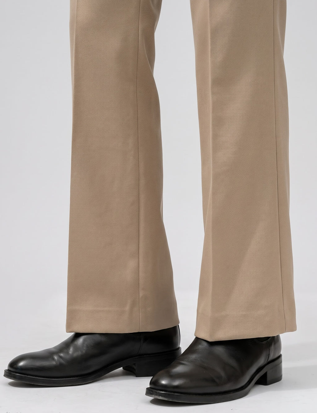 Beige bootcut trouser
