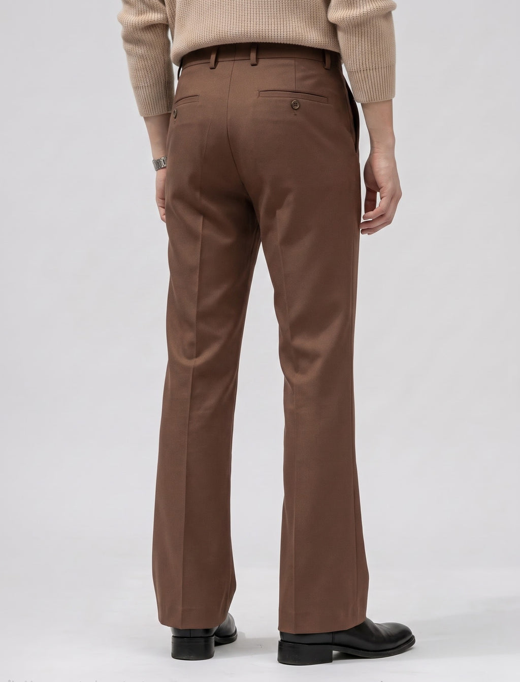 Brown bootcut trouser
