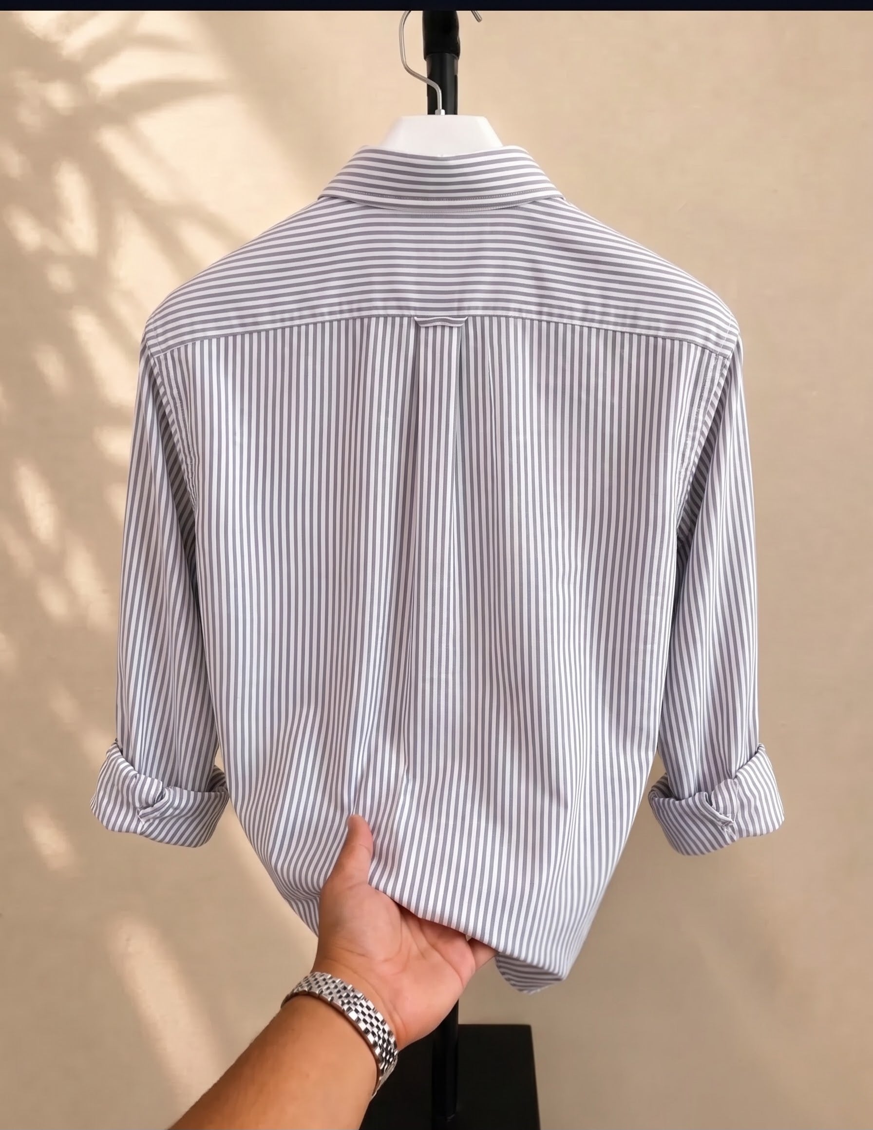 Grey stripe shirt