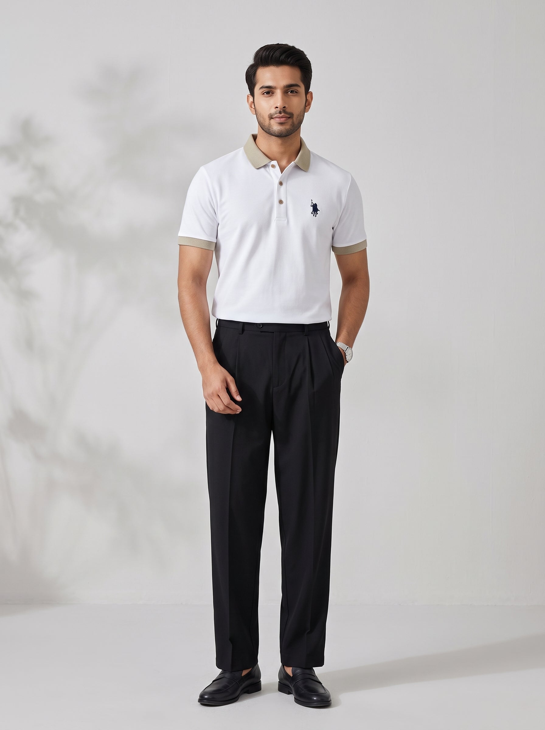 White polo shirt