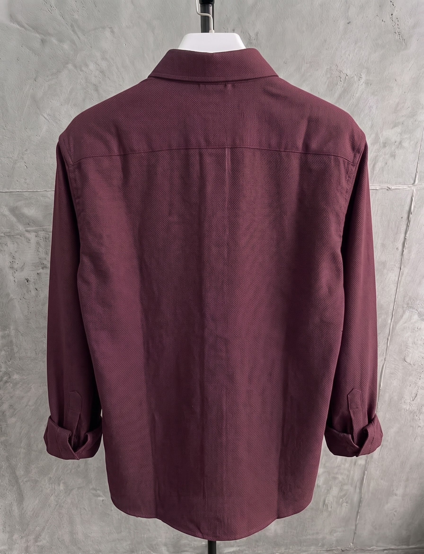 Wine oxford shirt