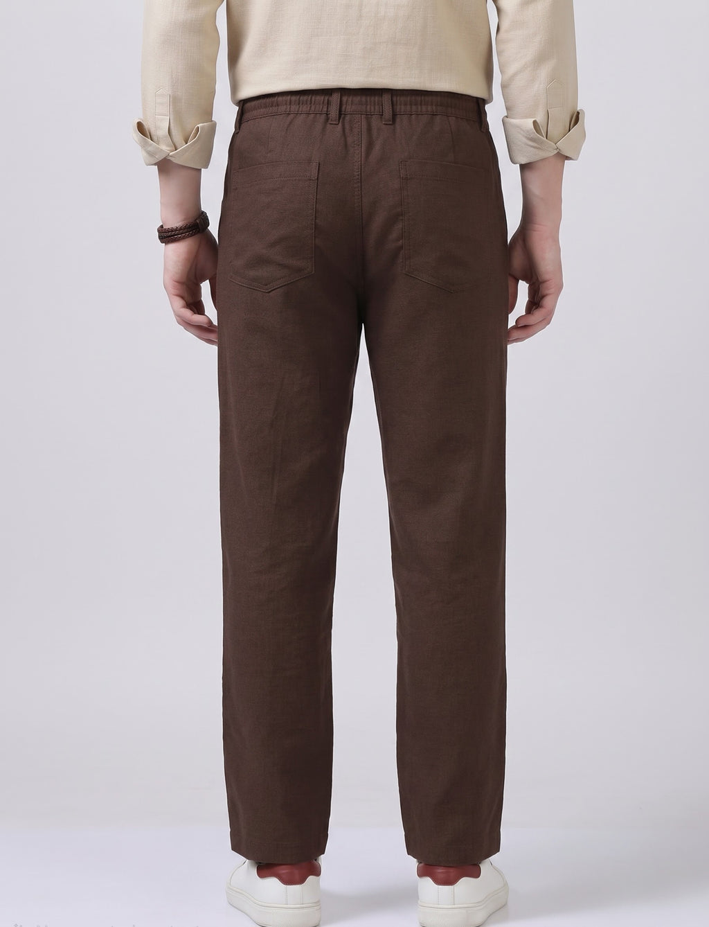 Brown linen trouser